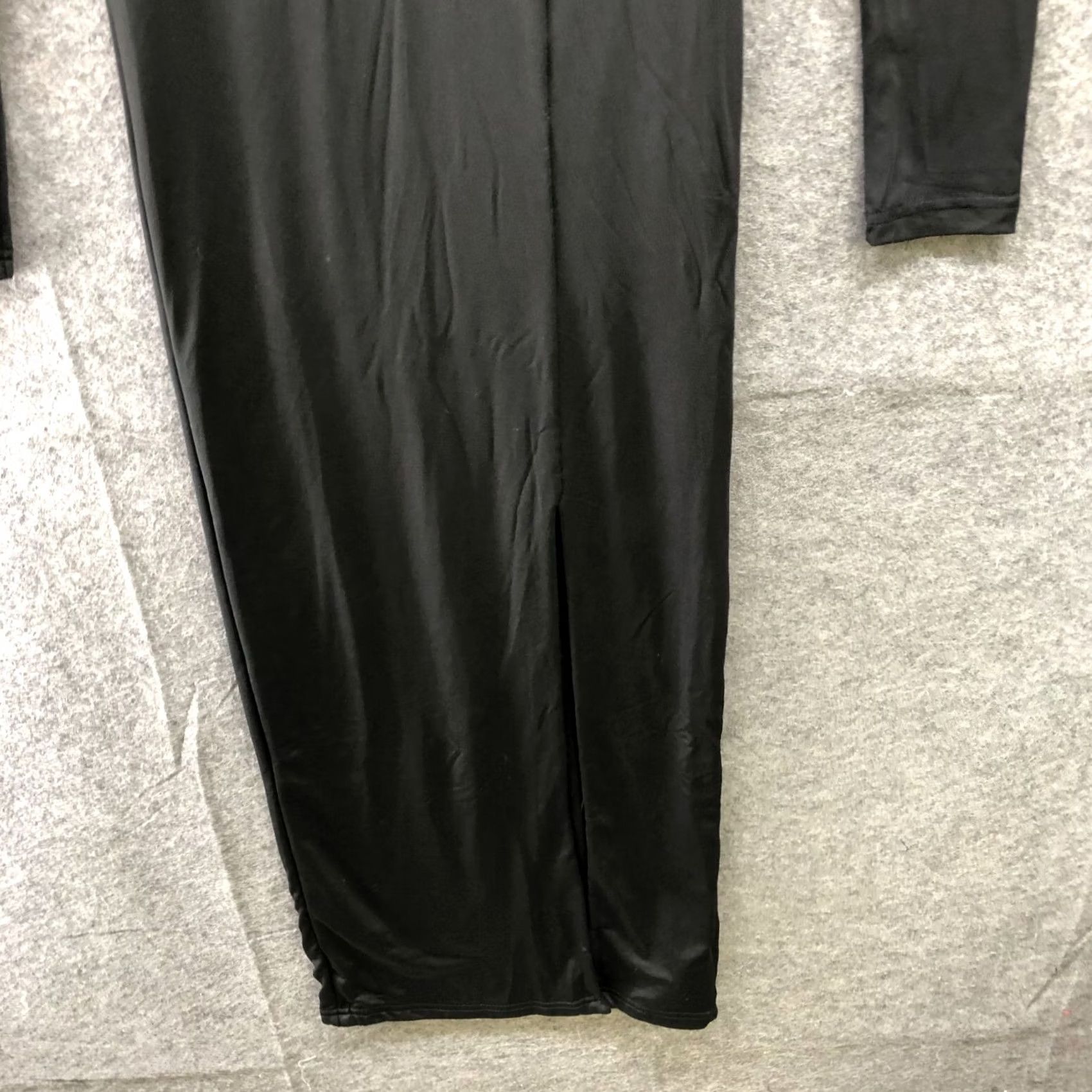 Vintage Arden B Dress Midi Black Size S Long Sleeve V-Neck Bodycon Side Slit Party Size S / US 4 / IT 40 - 5 Thumbnail