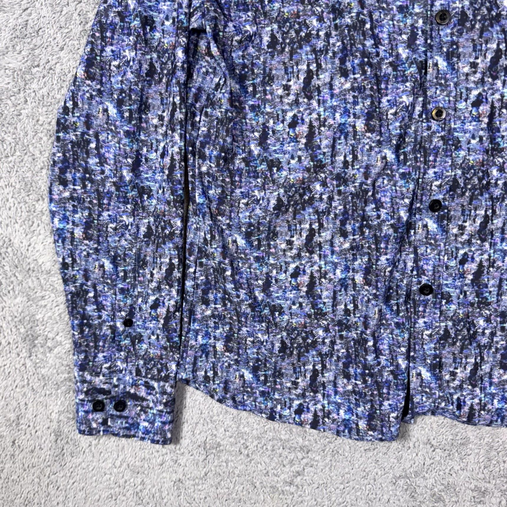 Robert Graham Robert Graham Shirt Men S Watercolor Abstract Geometric Art Galaxy Space Classic Blue Button-Up Long Sleeve Casual Workwear Outdoor Accessories Size US S / EU 44-46 / 1 - 7 Thumbnail