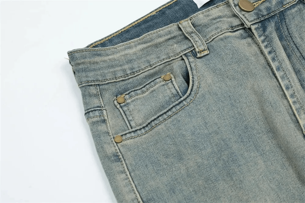 Japanese Brand × Vintage Skinny Jeans Plain Vintage Flared Trousers Y2k Pockets y2k Size US 28 / EU 44 - 5 Thumbnail