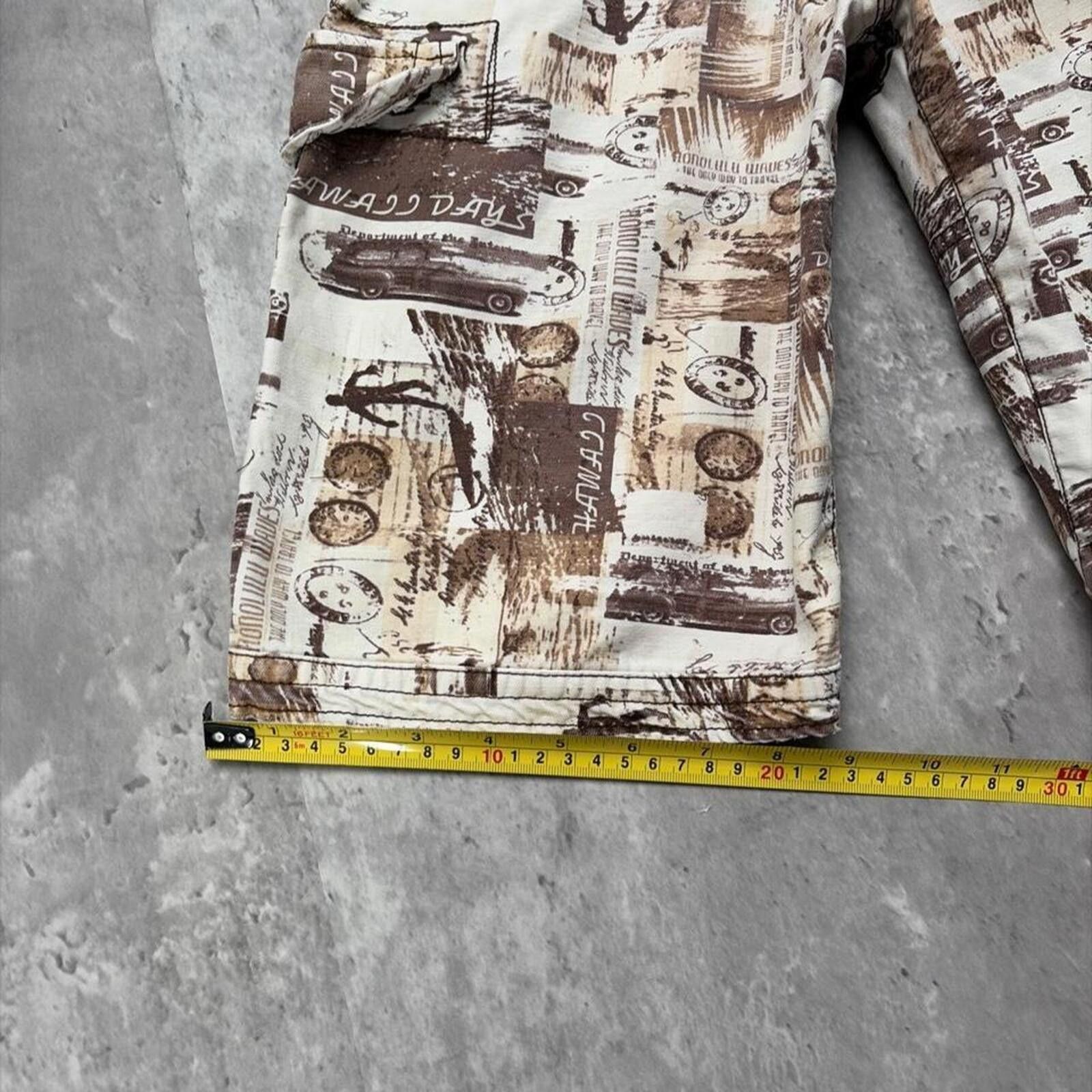Faded Glory Y2K Brown Faded Glory Grunge Surf Baggy Cargo Shorts Size 42" / US 20 - 8 Thumbnail