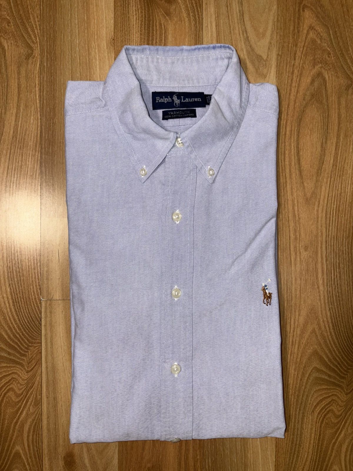 polo ralph lauren yarmouth dress shirt Polo Ralph Lauren Button Down Dress Shirt Yarmouth 100% Cotton Men's 16.5  34/35