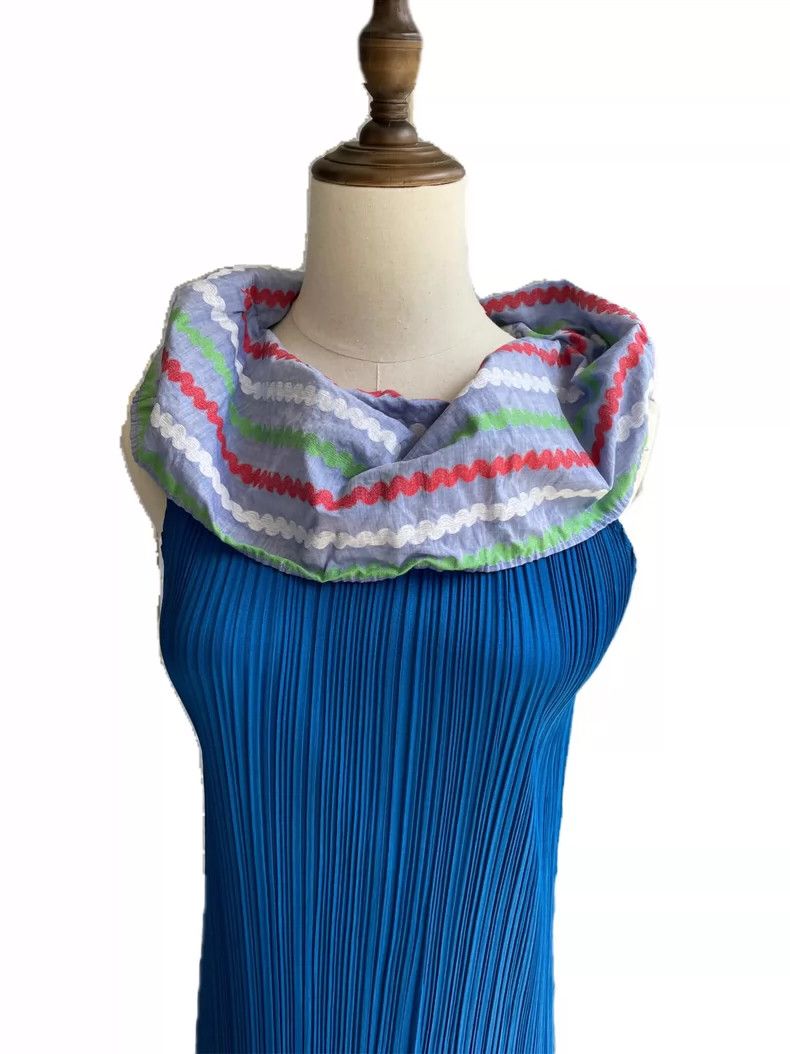 Issey Miyake Issey Miyake size:3 Blue rainbow striped dress Size S / US 4 / IT 40 - 3 Thumbnail