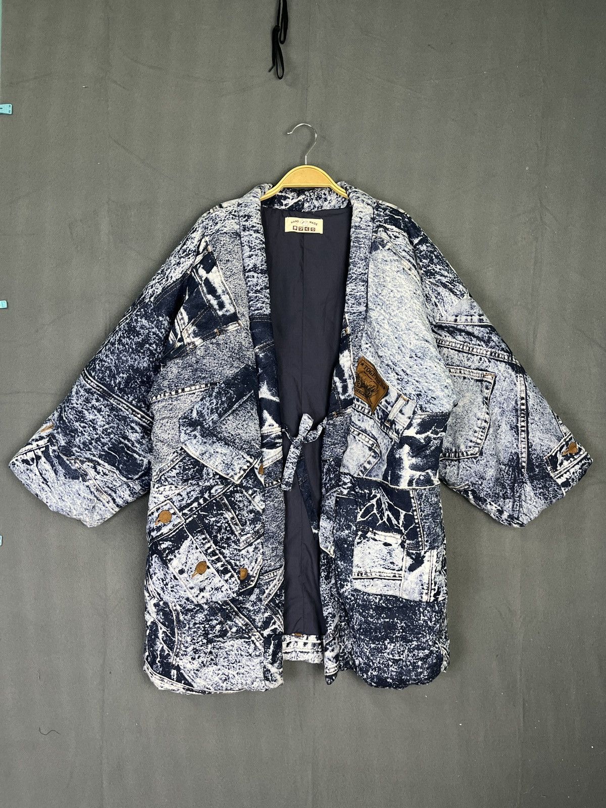 Japanese Brand All Over Print Ice Snowboarding Denim Style Puffer Kimono Size US M / EU 48-50 / 2 - 2 Thumbnail