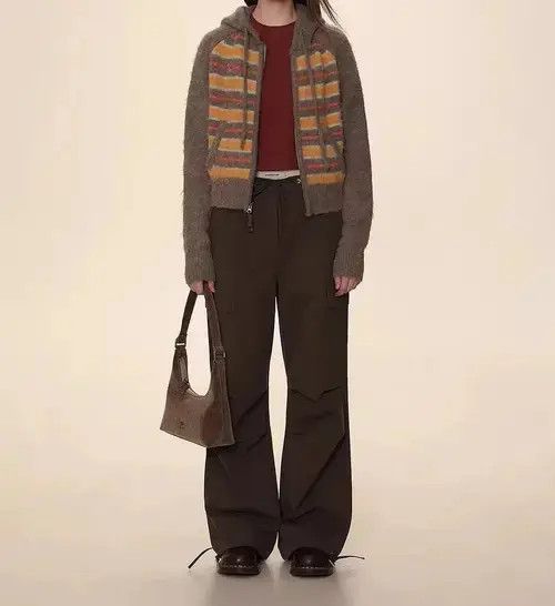 Japanese Brand Retro contrast striped knitted cardigan sweater Size S / US 4 / IT 40 - 7 Thumbnail