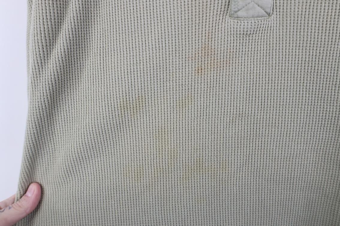 Vintage Vintage 90s Streetwear Thermal Waffle Knit Henley T-Shirt Size US L / EU 52-54 / 3 - 7 Thumbnail