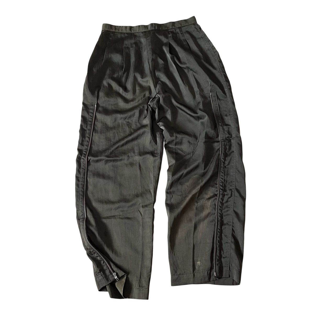 Issey Miyake Vintage issey miyake side zipper olive flight trousers Size US 27 - 7 Thumbnail