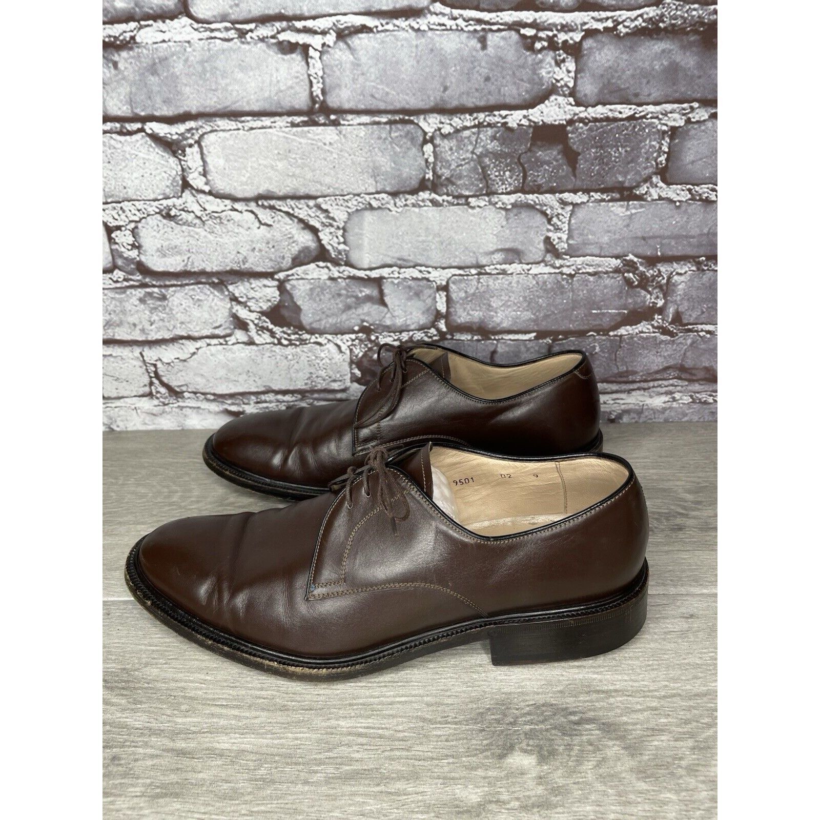 Other G.M. Endless 9502 Brown Leather Derby Oxfords Lace Up Dress Size US 9 / EU 42 - 10 Thumbnail