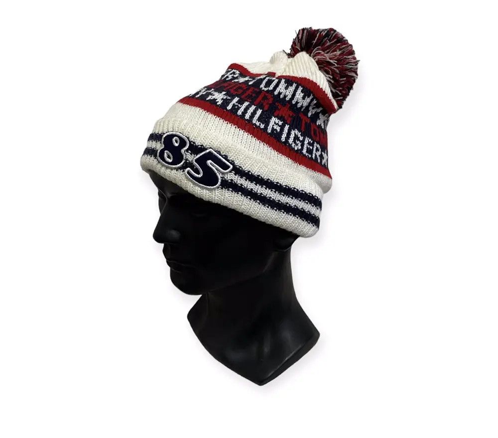 Tommy Hilfiger × Vintage Tommy Hilfiger Bobble Beanie Hat Size ONE SIZE - 1 Thumbnail