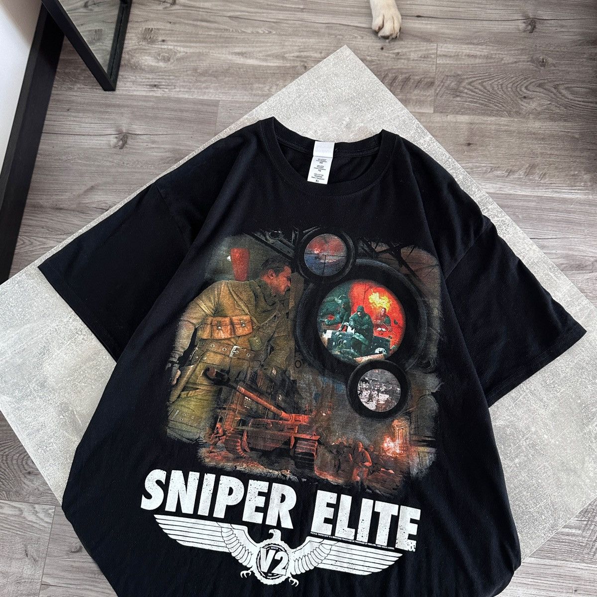 The Game Vintage 00s Sniper Elite V2 Promo tee rare y2k game PC black Size US XL / EU 56 / 4 - 2 Thumbnail