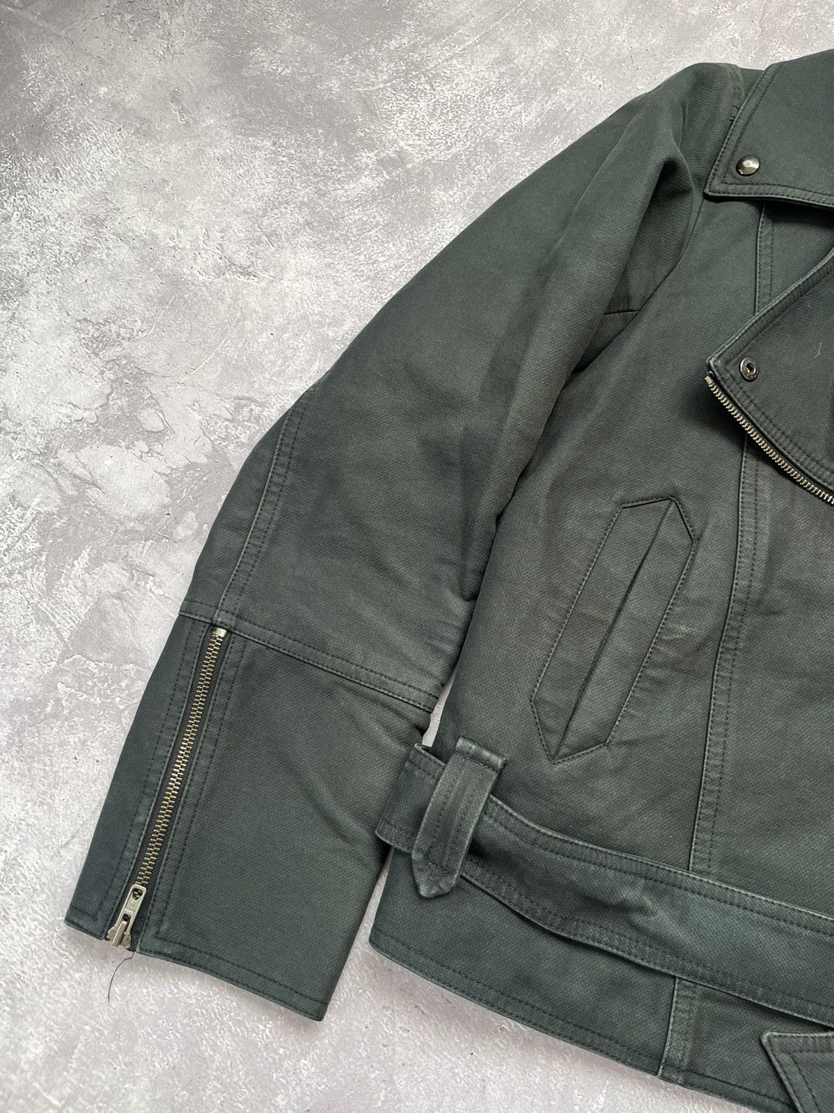 Japanese Brand Comptoir Des Cotonniers Double Collar Biker Zip Jacket Belt Size S / US 4 / IT 40 - 2 Thumbnail