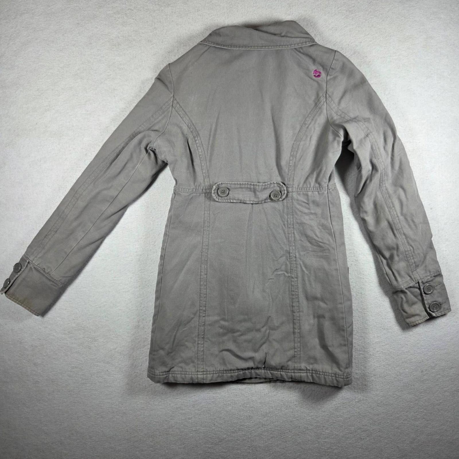 Billabong Billabong Trench Coat Small Gray Vintage Double Breasted Size S / US 4 / IT 40 - 2 Thumbnail