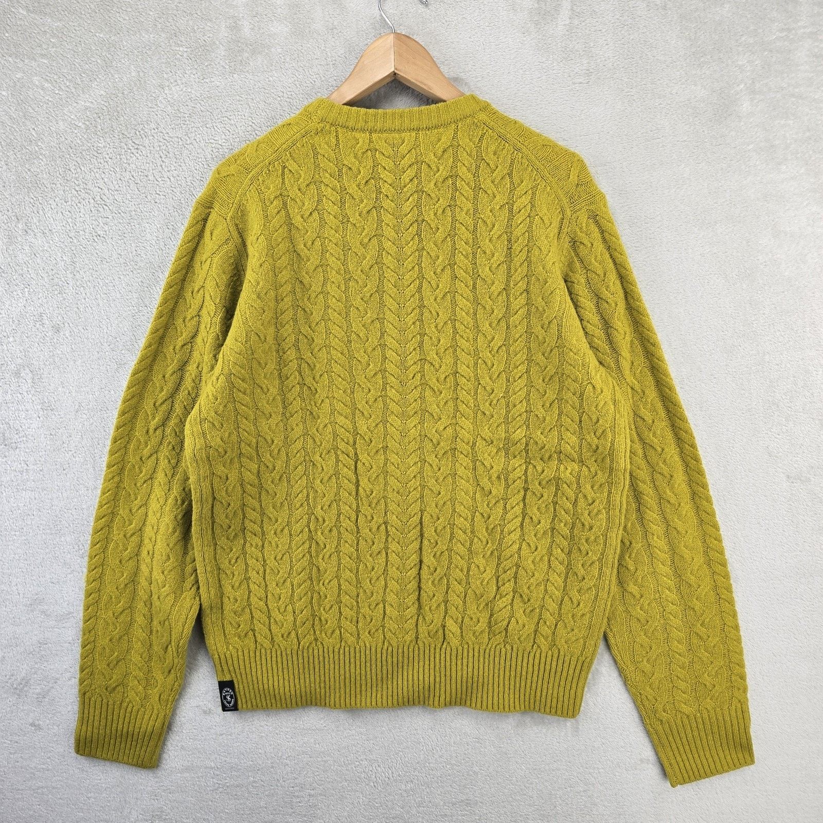 Todd Snyder Todd Snyder Lambs Wool Cable Knit Sweater Mens Medium Gold Size US M / EU 48-50 / 2 - 7 Thumbnail