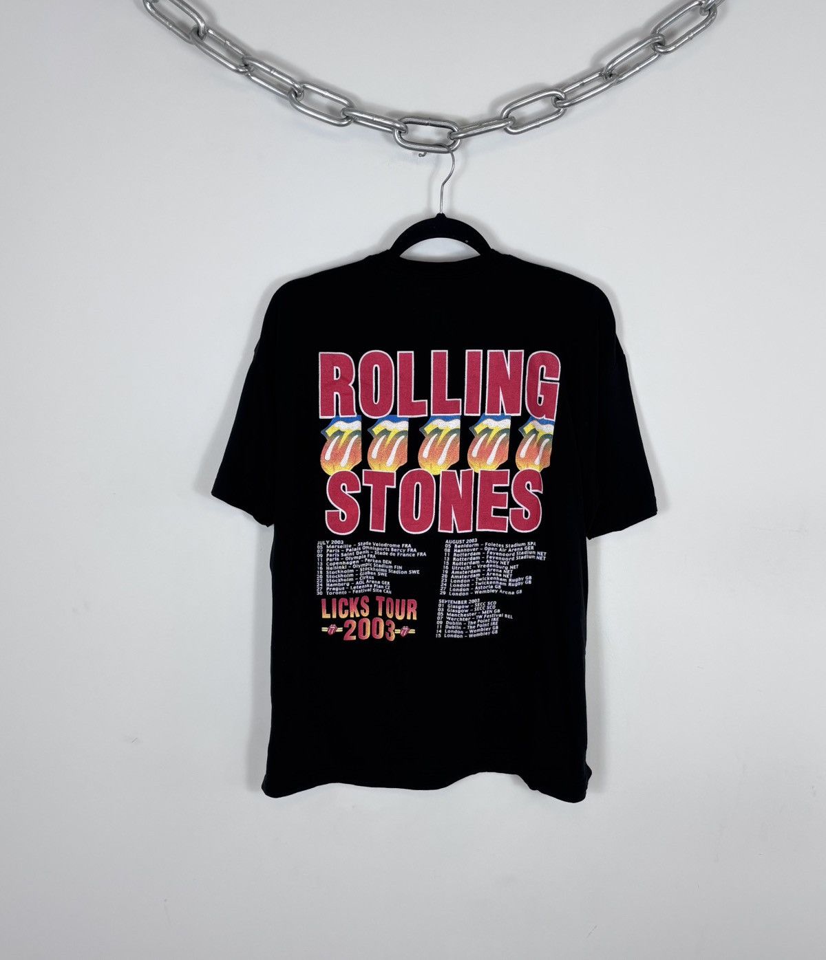 The Rolling Stones Vintage The Rolling Stones 2003 Licks Tour Black T-Shirt Tee Size US L / EU 52-54 / 3 - 2 Thumbnail