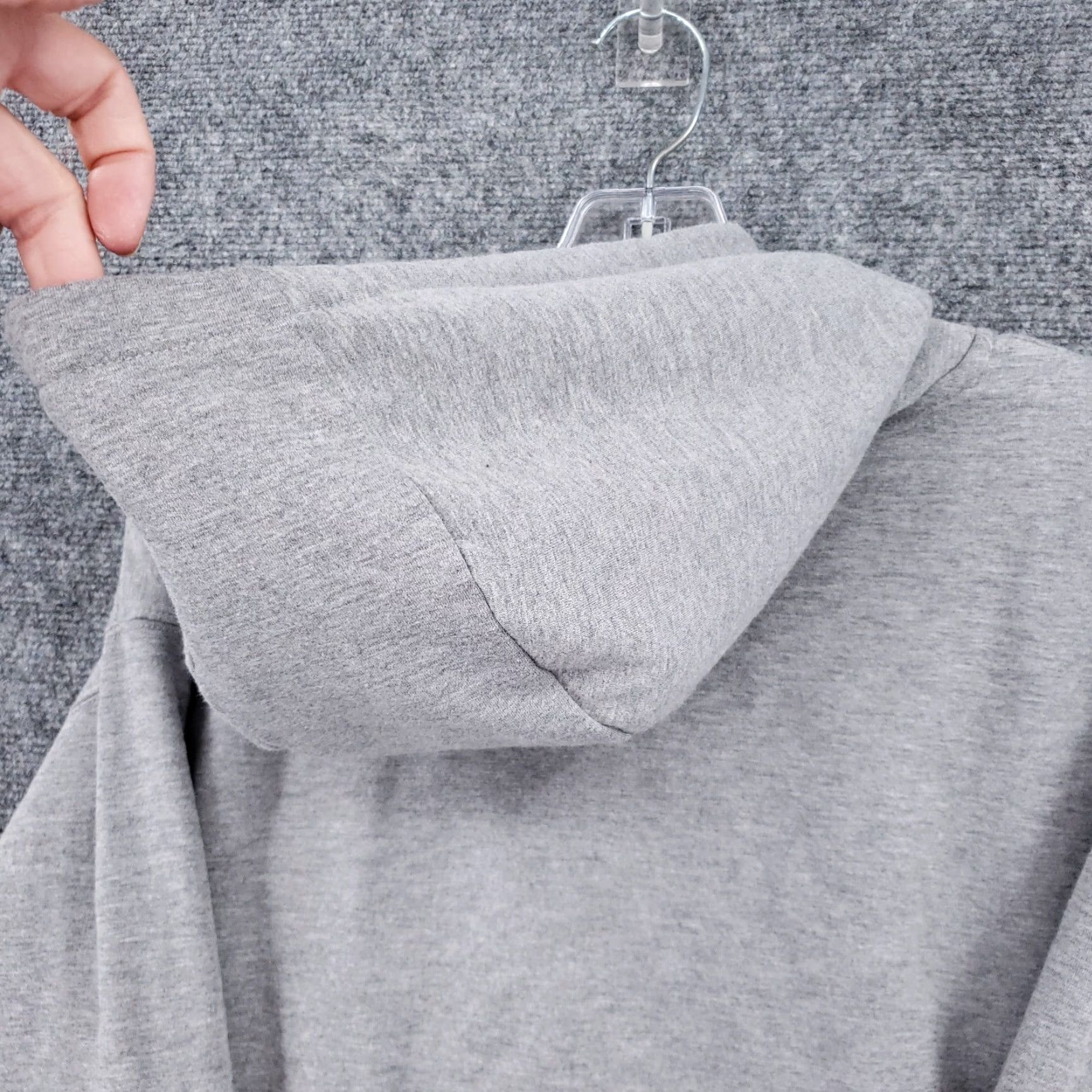 Vintage AR-33 Hoodie Womens L Gray Cropped Pullover Hooded Long Sleeve Athleisure Shirt Size L / US 10 / IT 46 - 7 Thumbnail