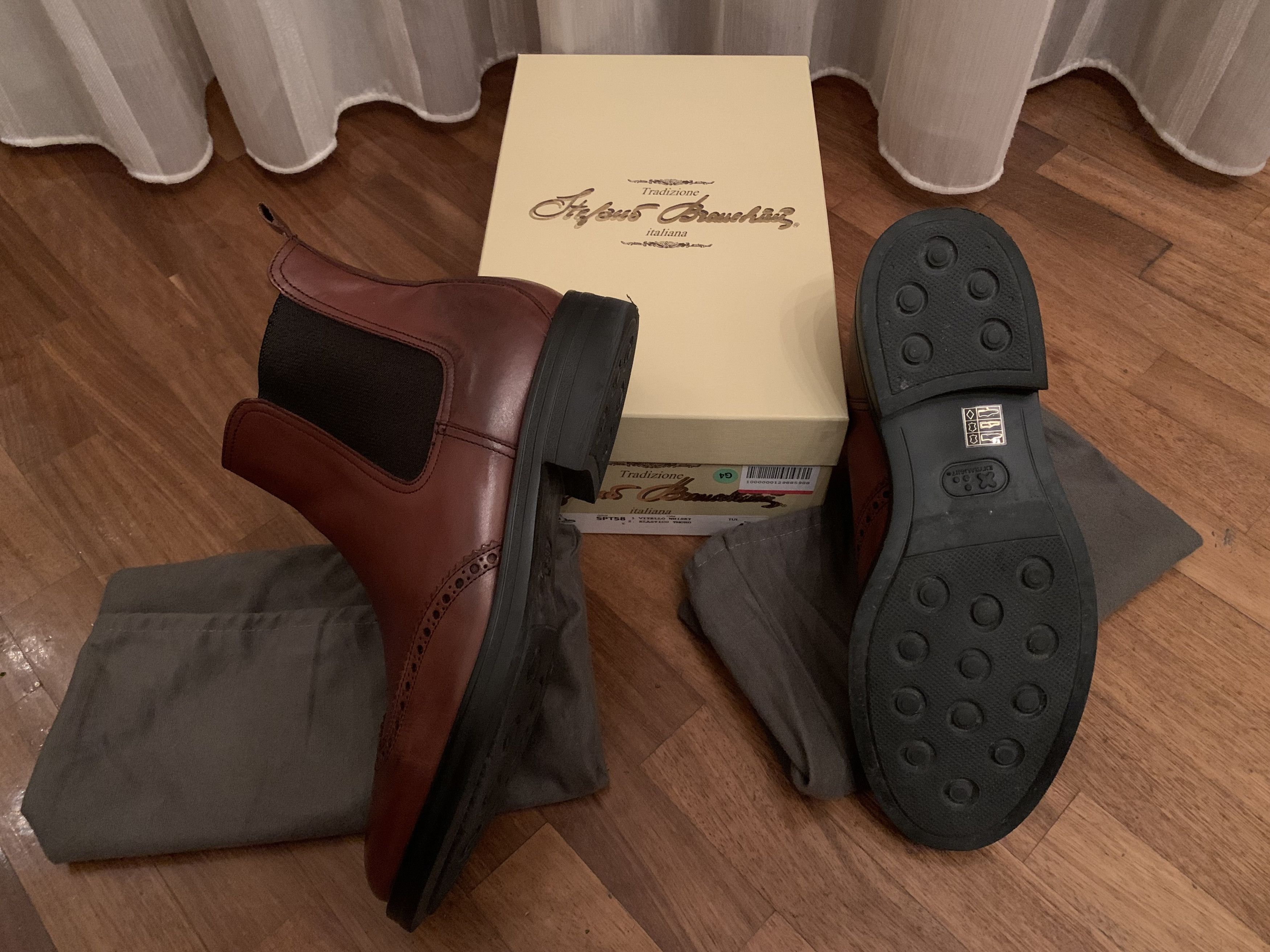 Other Stefano Branchini Men's Oxford Chelsea Boots (retail €480) Size US 11.5 / EU 44-45 - 7 Thumbnail