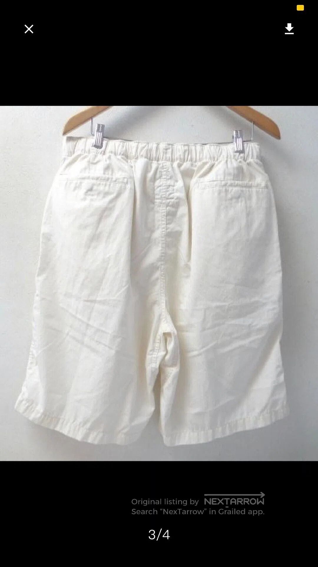 Nanamica Nanamica Easy Shorts in Ecru. Size US 34 / EU 50 - 3 Thumbnail