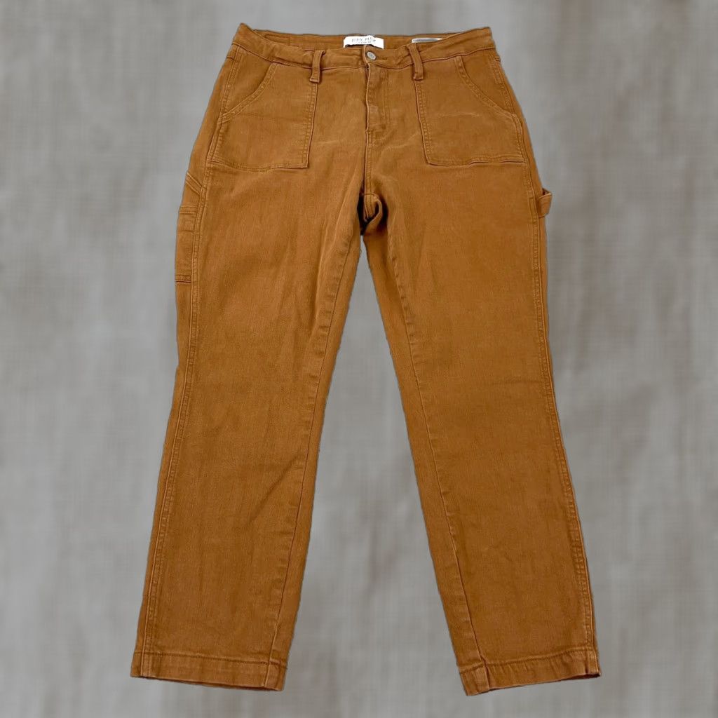 Denime Judy Blue Jeans Women 30 Slim Straight Denim Brown 5-Pocket Stretch Work Wear Carpent er Caption? Size 30" / US 8 / IT 44 - 1 Thumbnail