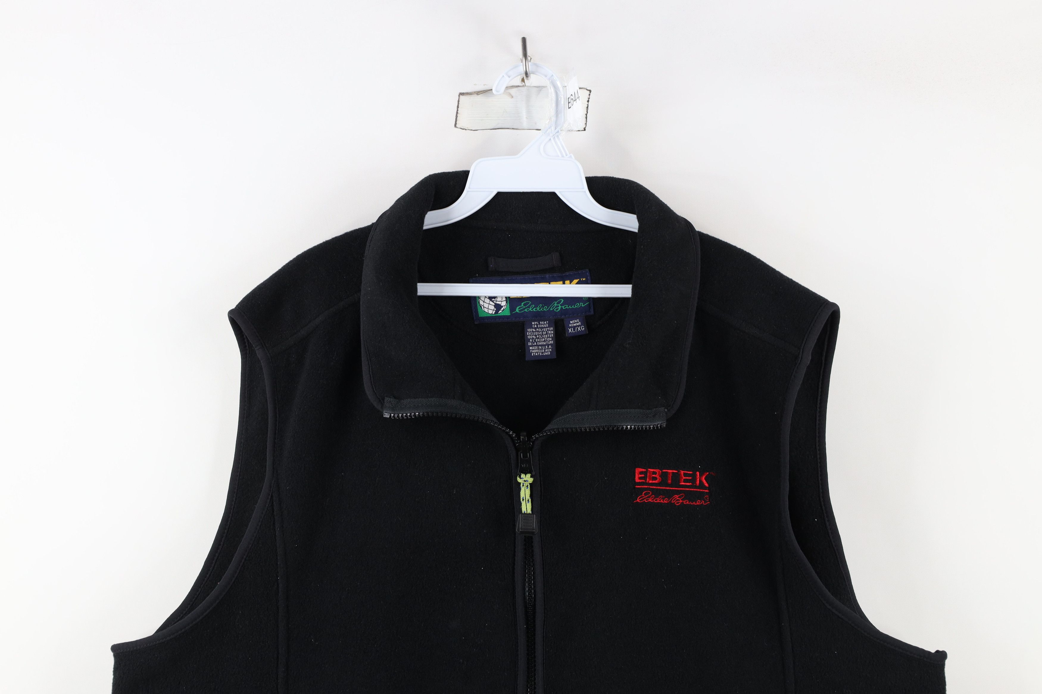 Eddie Bauer × Vintage Vintage 90s Eddie Bauer EbTek Fleece Vest Jacket Black USA Size US XL / EU 56 / 4 - 2 Thumbnail