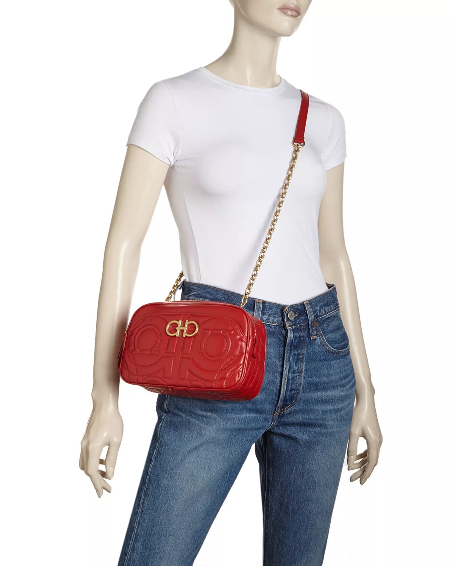 Salvatore Ferragamo o1s1rm0526 Size : OS / Crossbody Bag in Red Size ONE SIZE - 4 Thumbnail