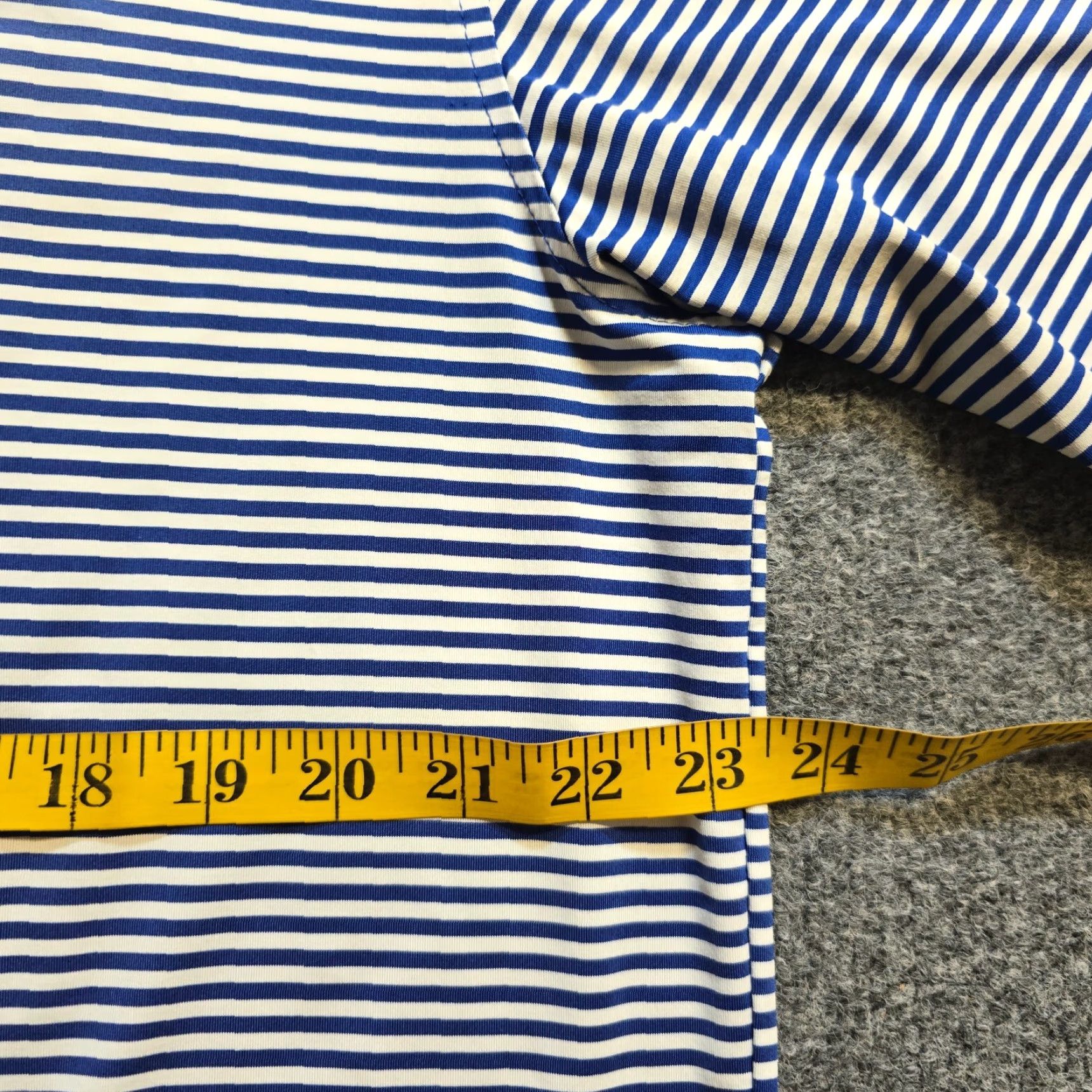 Footjoy FootJoy Polo Shirt Mens L Blue Striped Performance Golf Stretch Casual - Classic Polo Shirt Mens L Blue Striped FootJoy Golf Polo Size US L / EU 52-54 / 3 - 6 Thumbnail