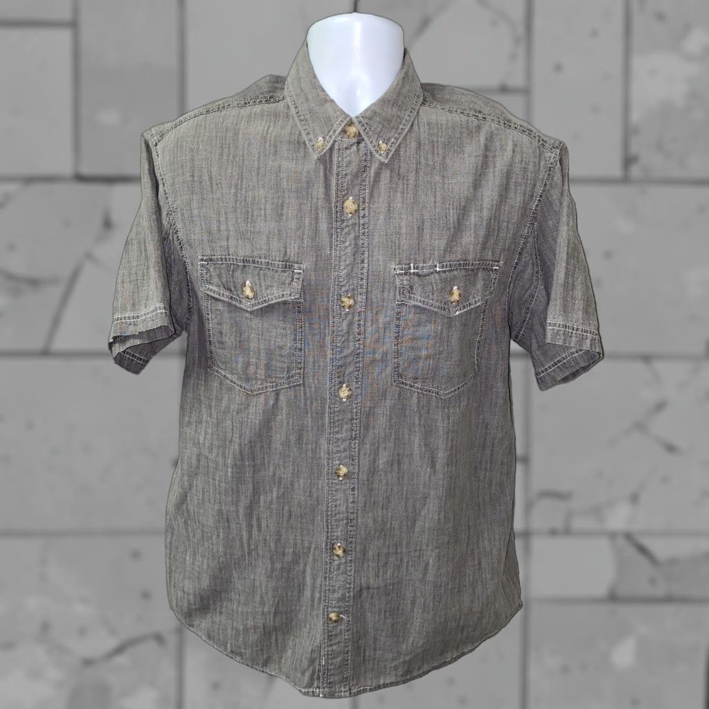 Duluth Trading Company Duluth Trading Co Shirt Men Gray Long Sleeve Button-Up Size M Size US M / EU 48-50 / 2 - 1 Thumbnail