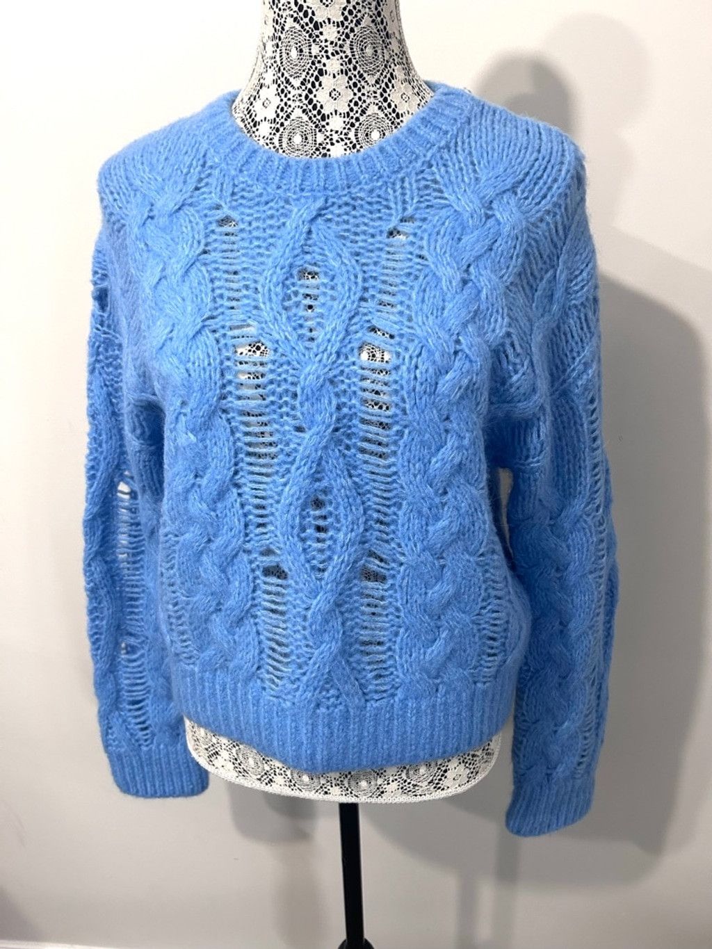 DOROTHEE SCHUMACHER Dorothee Schumacher silk wool blend Sweater, M, Light Blue Size M / US 6-8 / IT 42-44 - 2 Thumbnail