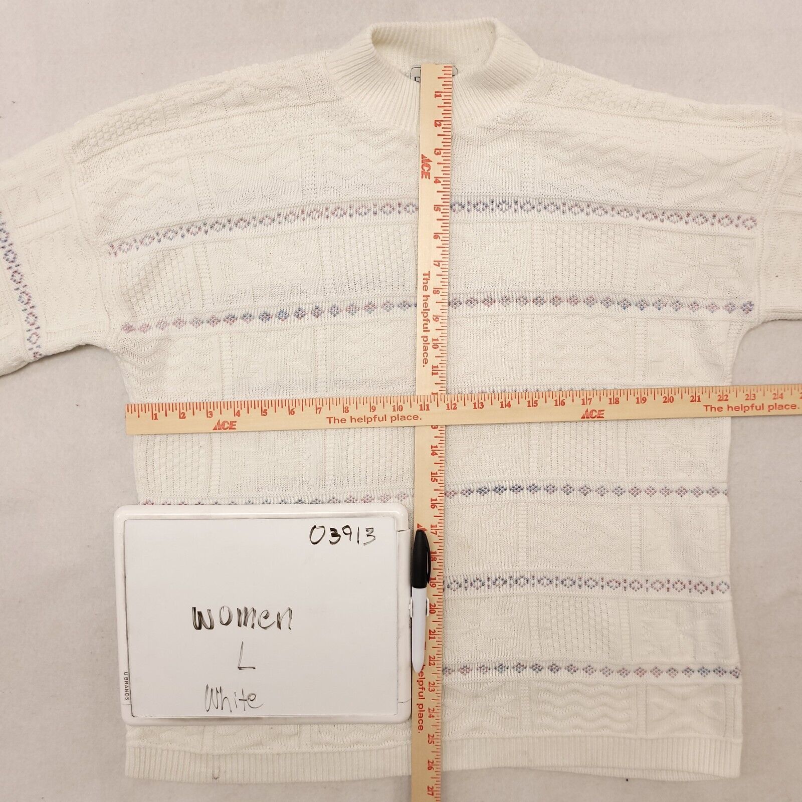 Basic Editions Basic Editions Cotton Sweater Womens Size Large L White Size L / US 10 / IT 46 - 6 Thumbnail