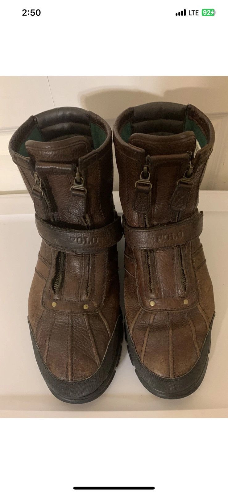 Polo ralph lauren mens sz 12D Conquest High III boots hiking display picture 3