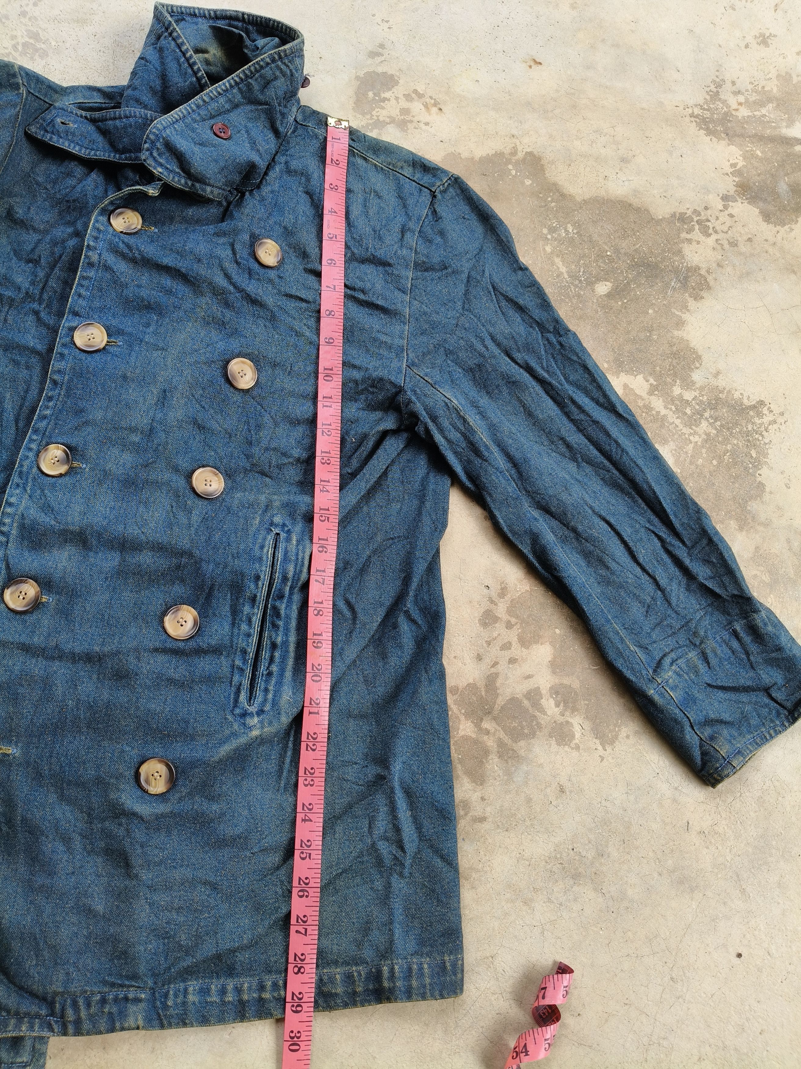 Japanese Brand × Vintage Vintage Studio Map Denim long jacket Size M / US 6-8 / IT 42-44 - 14 Thumbnail