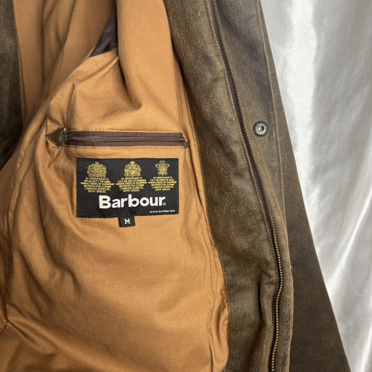 Barbour Waxed Barbour jacket waterproof natural weathered garment Size US M / EU 48-50 / 2 - 6 Thumbnail