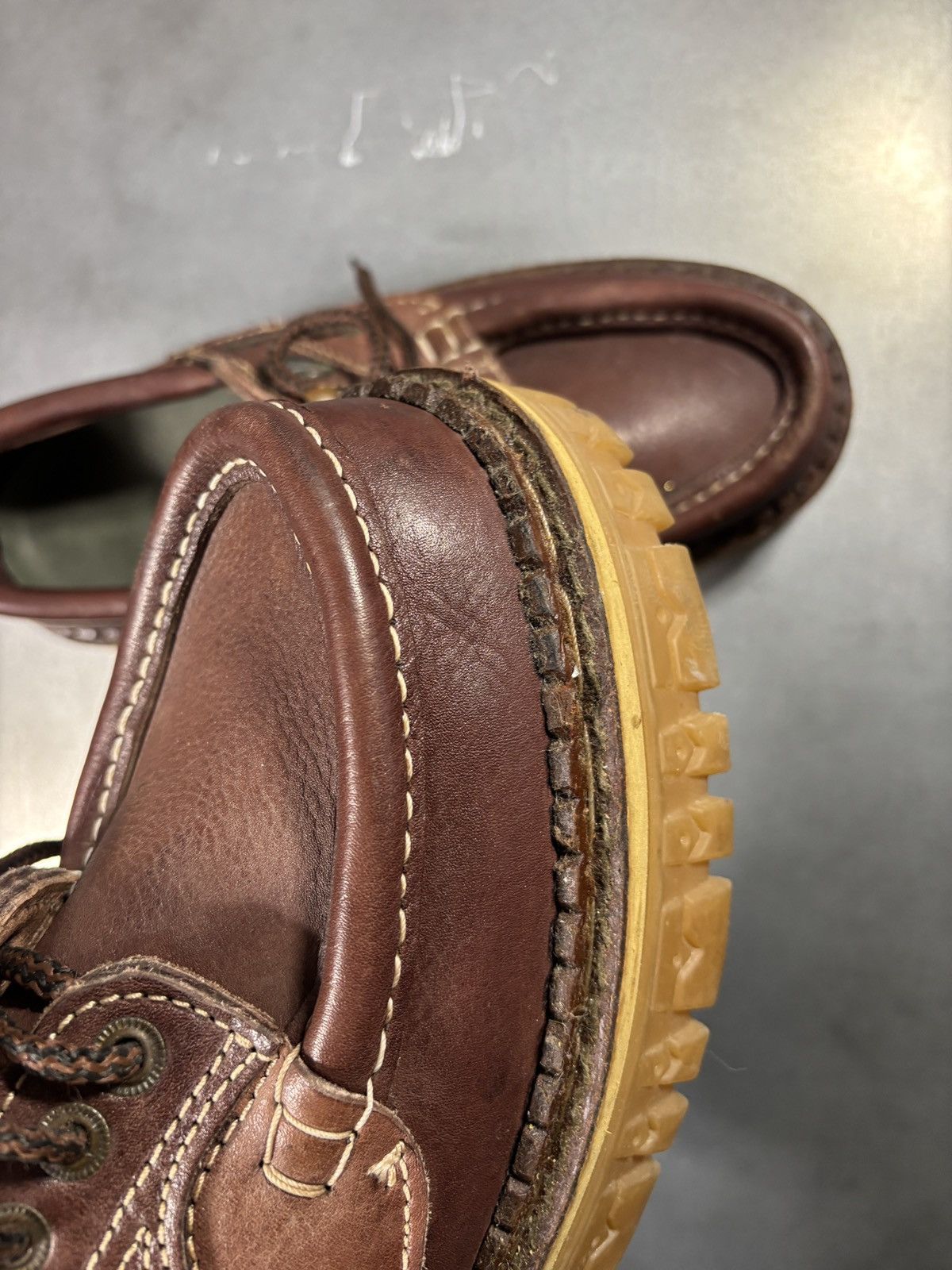 Vintage Y2K Vintage Lug Sole Moc Toe Boat Shoe Chunky Loafer Raver Size US 9.5 / EU 42-43 - 18 Thumbnail