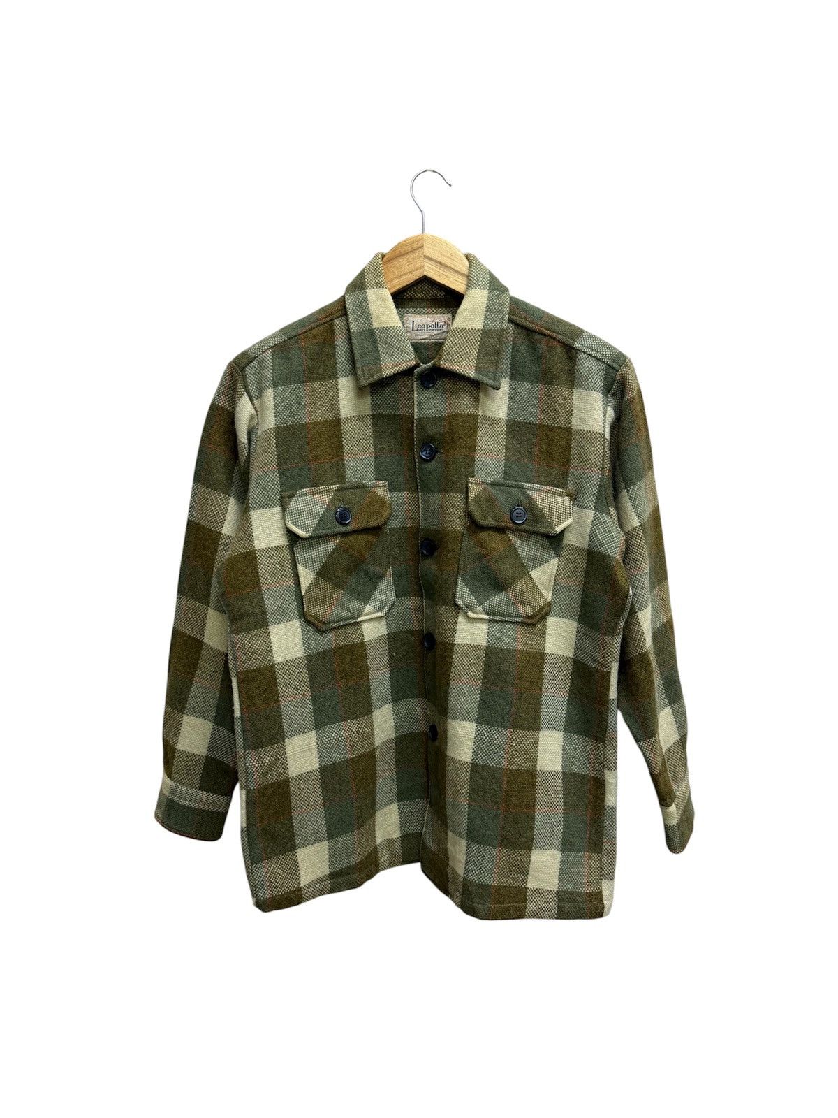 Vintage Vintage Leo polta Men's Sports Plaid Wool Button Up Shirt Size US M / EU 48-50 / 2 - 1 Thumbnail