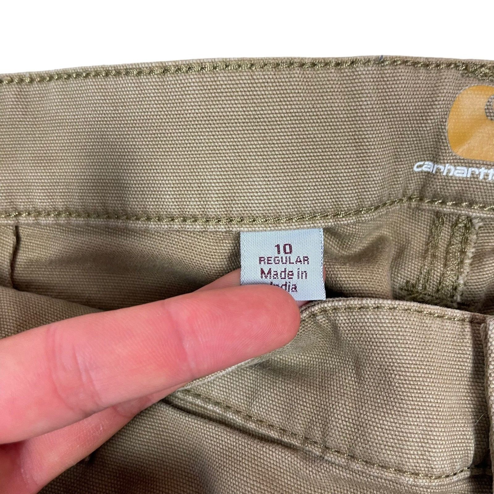 Carhartt × Vintage Carhartt Women's beige Cotton Original Fit Crawford Pants 10 Size 32" / US 10 / IT 46 - 12 Thumbnail