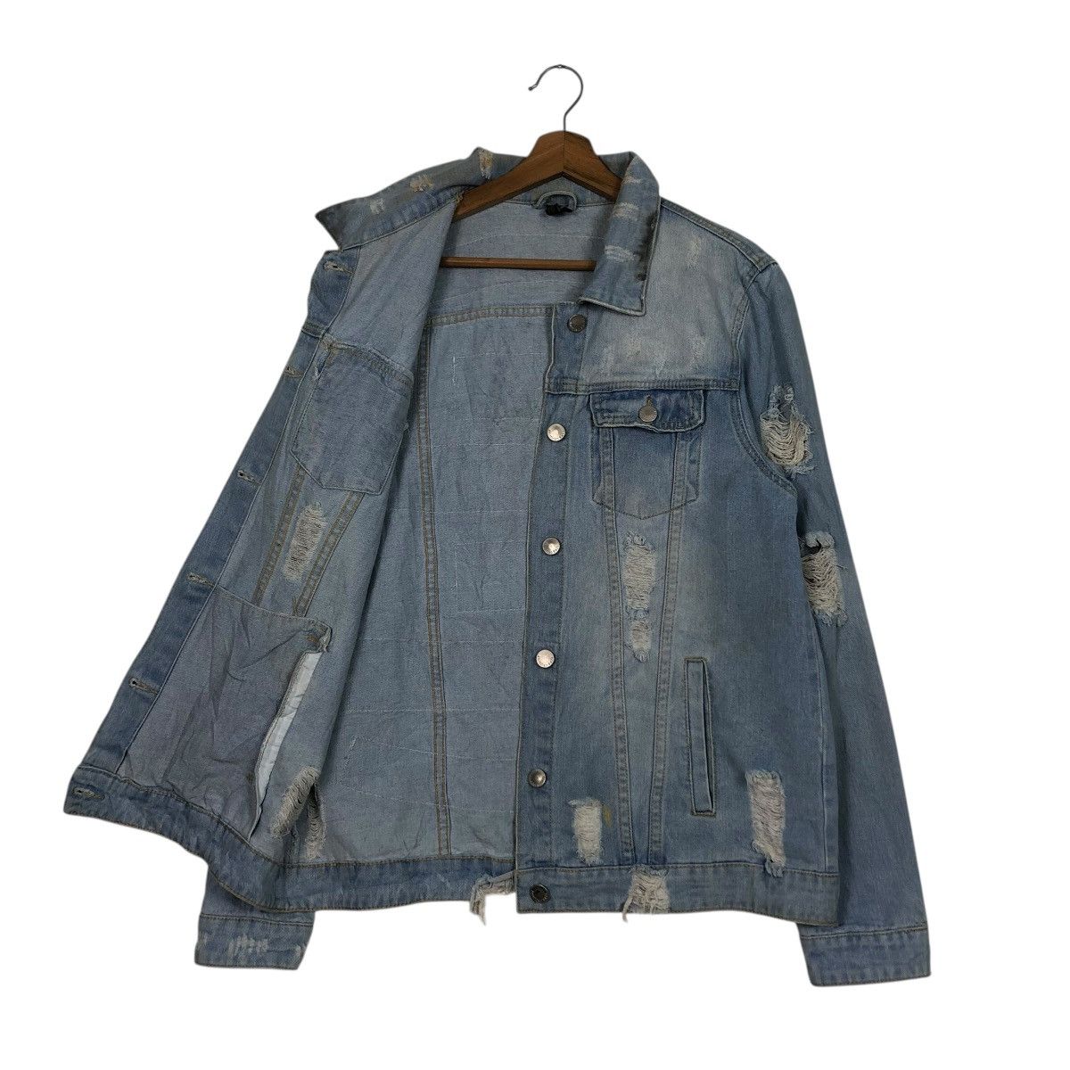 Vintage 🔥VINTAGE DENIM SHIRT JACKET BIKER PUNK DESIGN BAZI USA Size US M / EU 48-50 / 2 - 17 Thumbnail