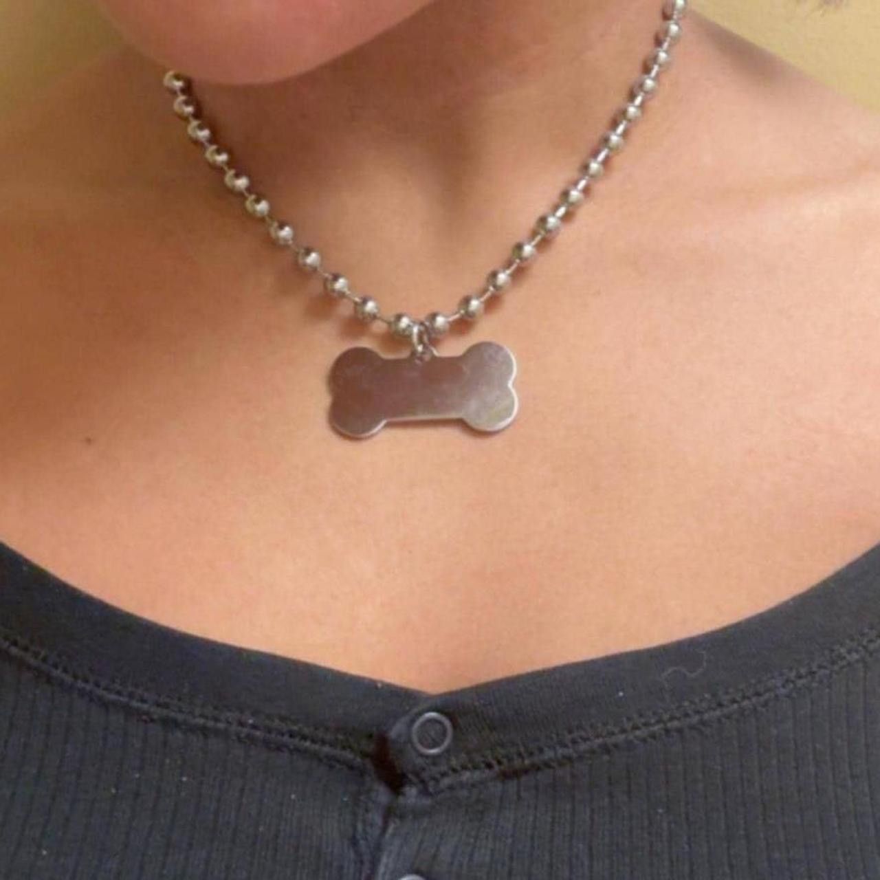 Jewelry Large Dog Bone Tag Necklace Size ONE SIZE - 2 Thumbnail