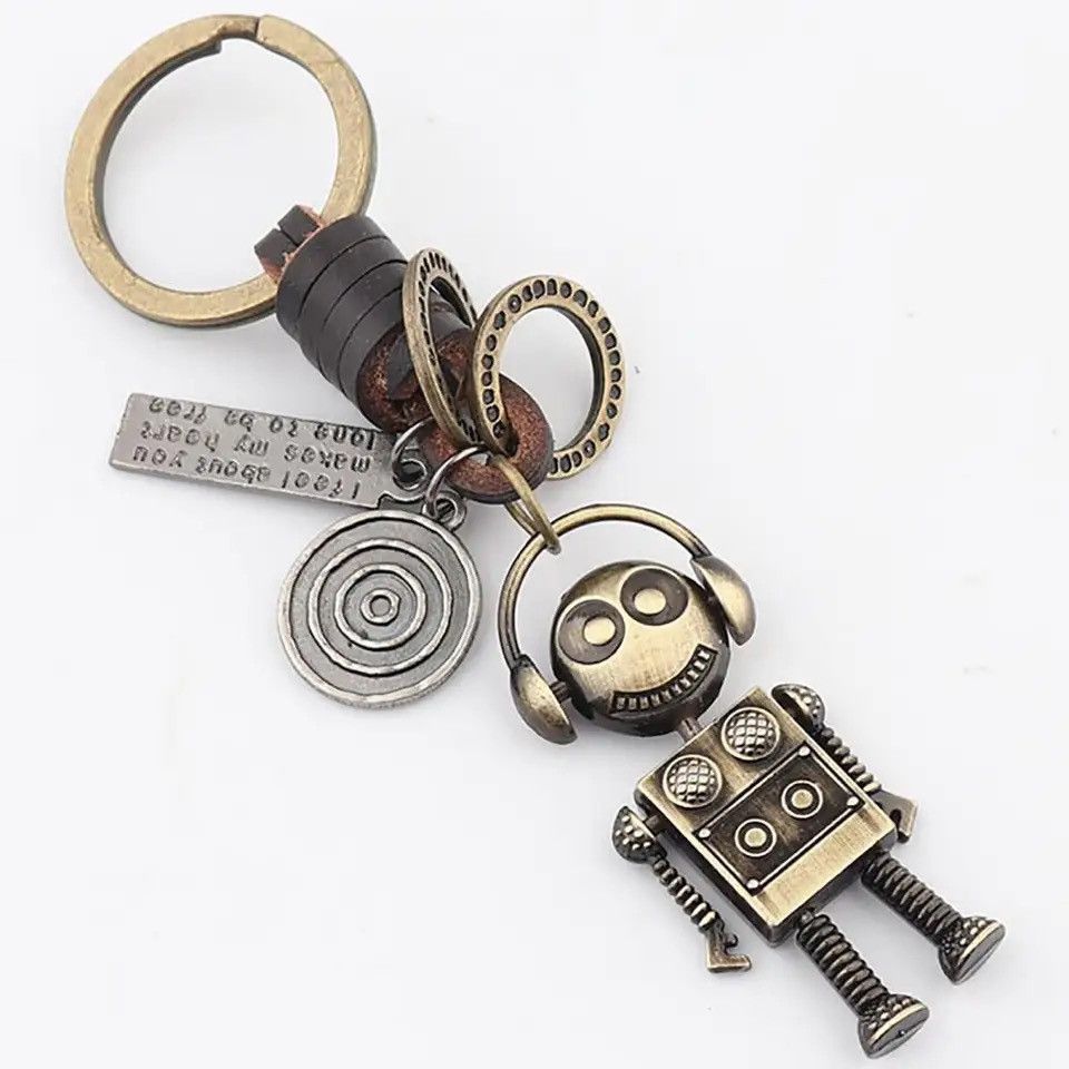 Vintage Robot Astronaut Small Size Mini Robot Astronaut Keychain Size ONE SIZE - 6 Thumbnail