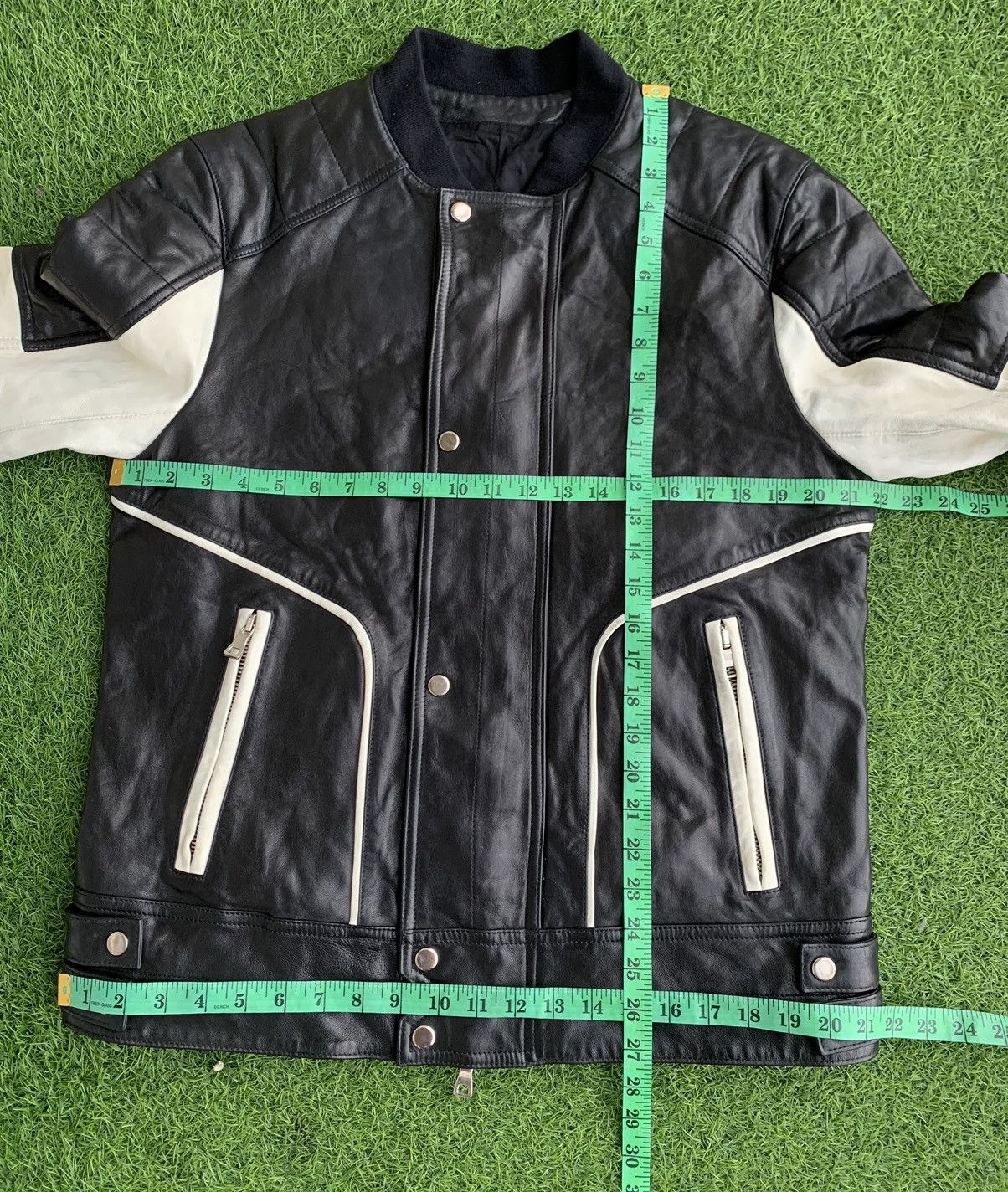 SS 15 Balmain Bomber Bikers Lamb Leather Jacket