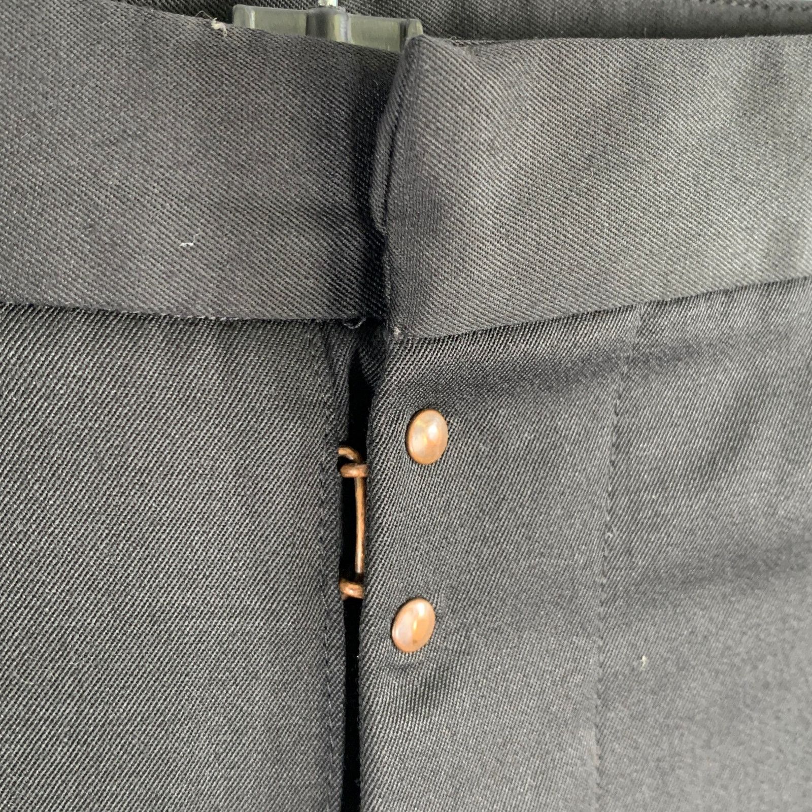 Maison Margiela MAISON MARGIELA Size 36 Black Wool Dress Pants Size US 36 / EU 52 - 2 Thumbnail