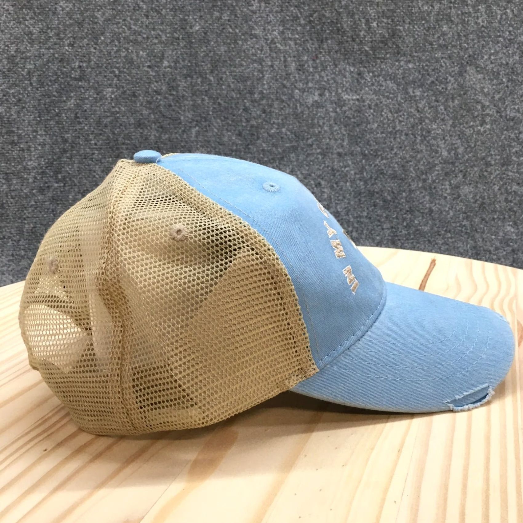 Vintage Adams Trucker Hat Beige OS Adjustable Embroidered Logo NWT Size ONE SIZE - 5 Thumbnail