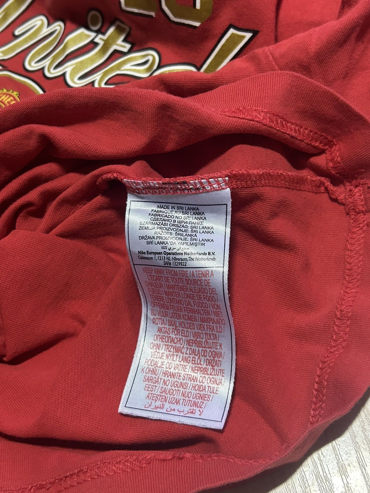 Nike × Vintage Vintage 90’s Nike Manchester United Rooney tee Size US S / EU 44-46 / 1 - 6 Thumbnail