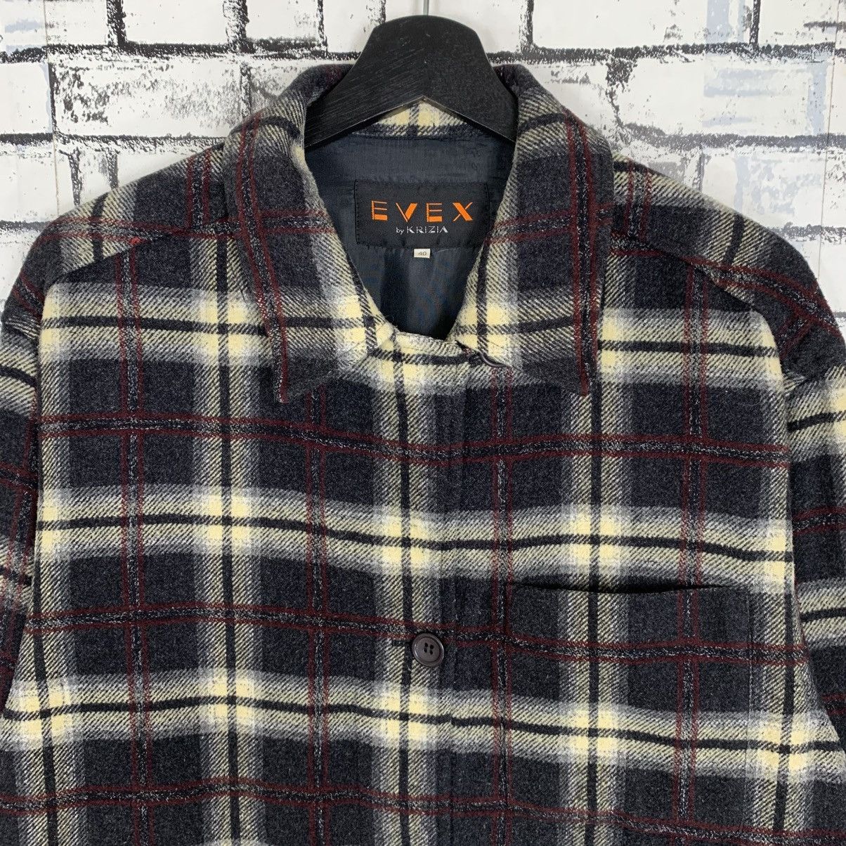 Designer × Vintage Vintage Evex by Krizia Tartan Wool Jacket Size S / US 4 / IT 40 - 4 Thumbnail