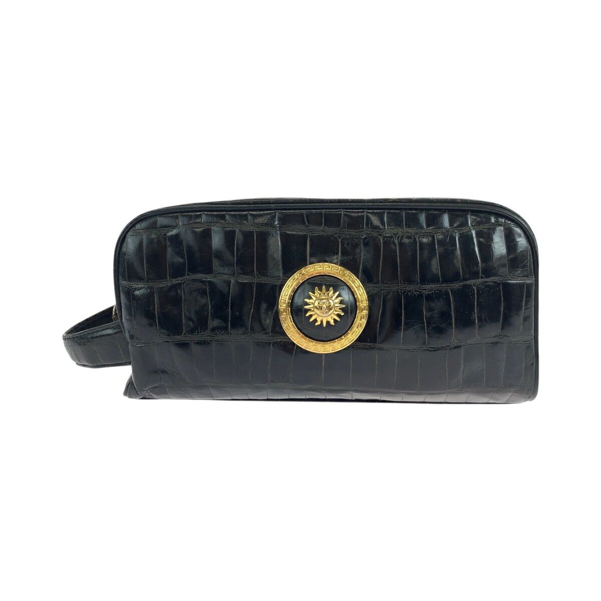 Versace Versace Versace Sunburst Embossed Leather Clutch Bag Leather Clutch Bag DUTY FREE for USA Size ONE SIZE - 1 Thumbnail