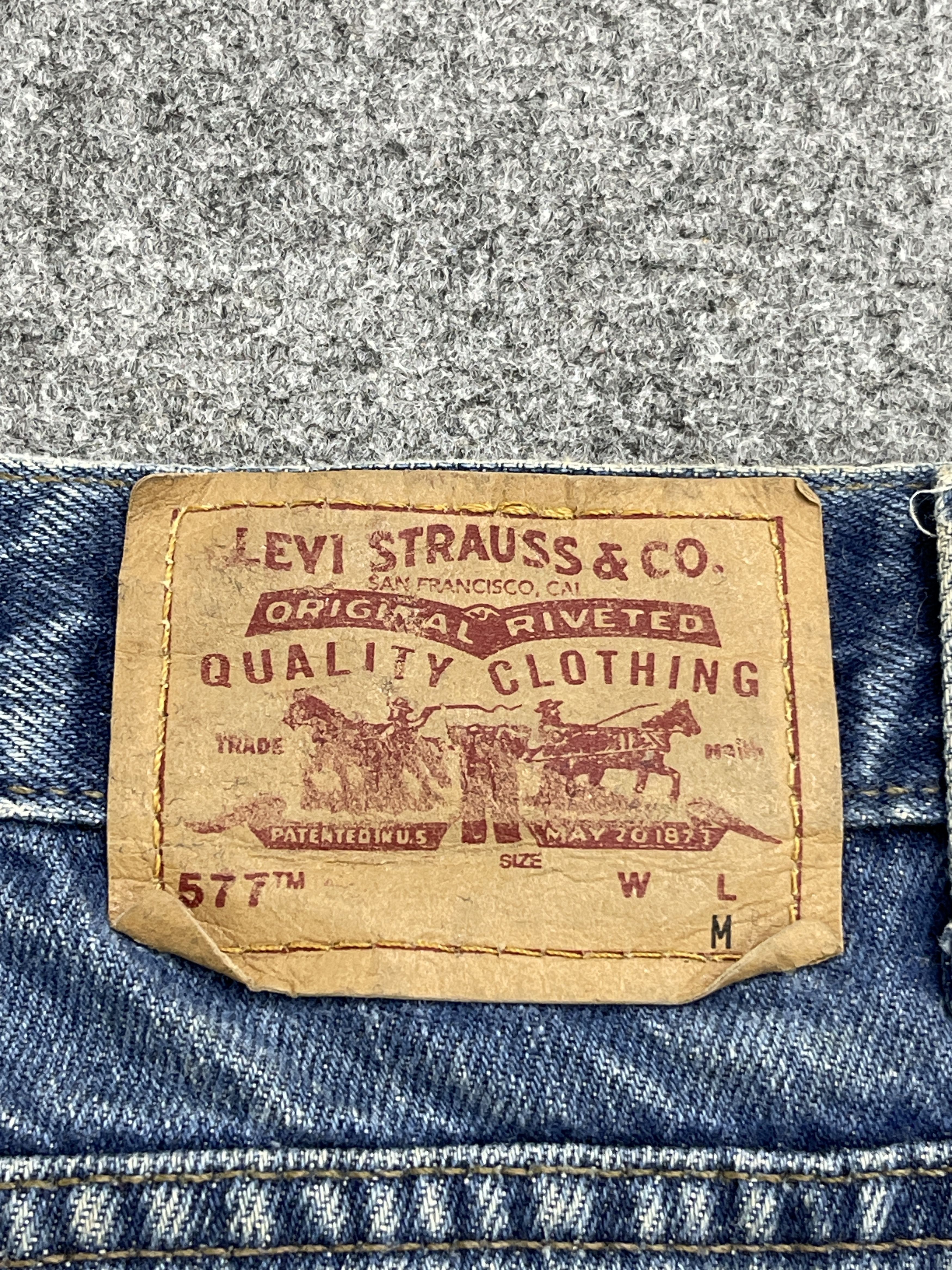 Levi's × Vintage Vintage Levis 577 Painter Light Blue Jeans DP2504 Size US 33 - 5 Thumbnail