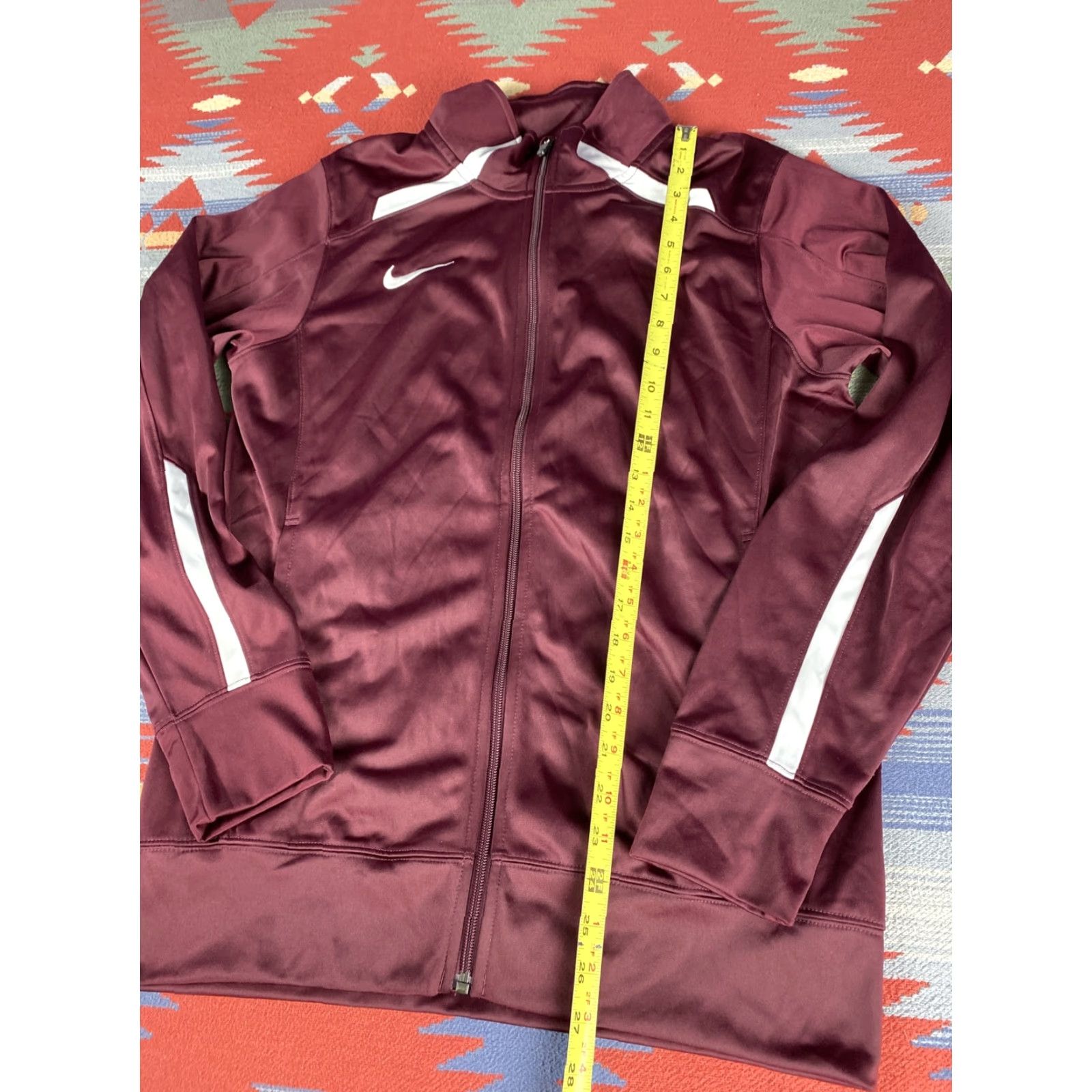 Nike VINTAGE Nike Air Track Jacket Mens S Burgandy Red Maroon Track Jacket Nike Air 90s Ac tivewear Mens Size US S / EU 44-46 / 1 - 3 Thumbnail