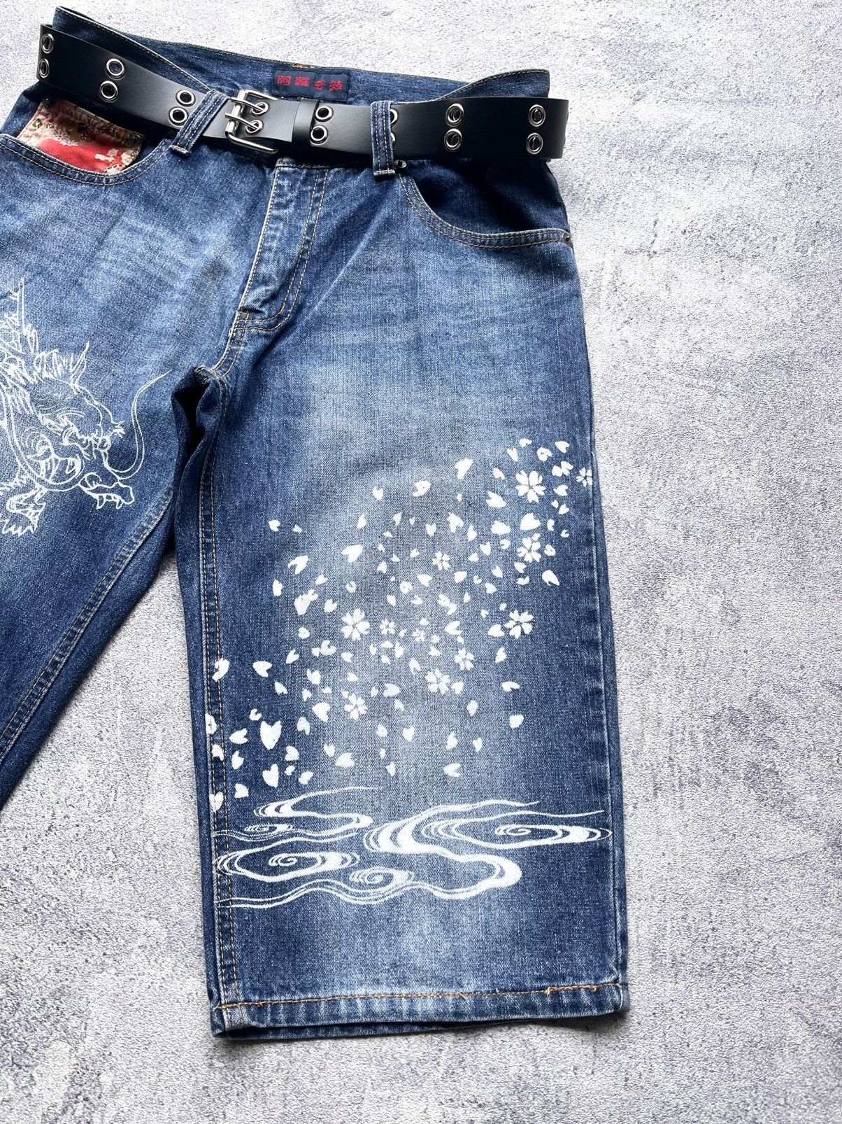 Jorts Dragon Printed Karakuri Style