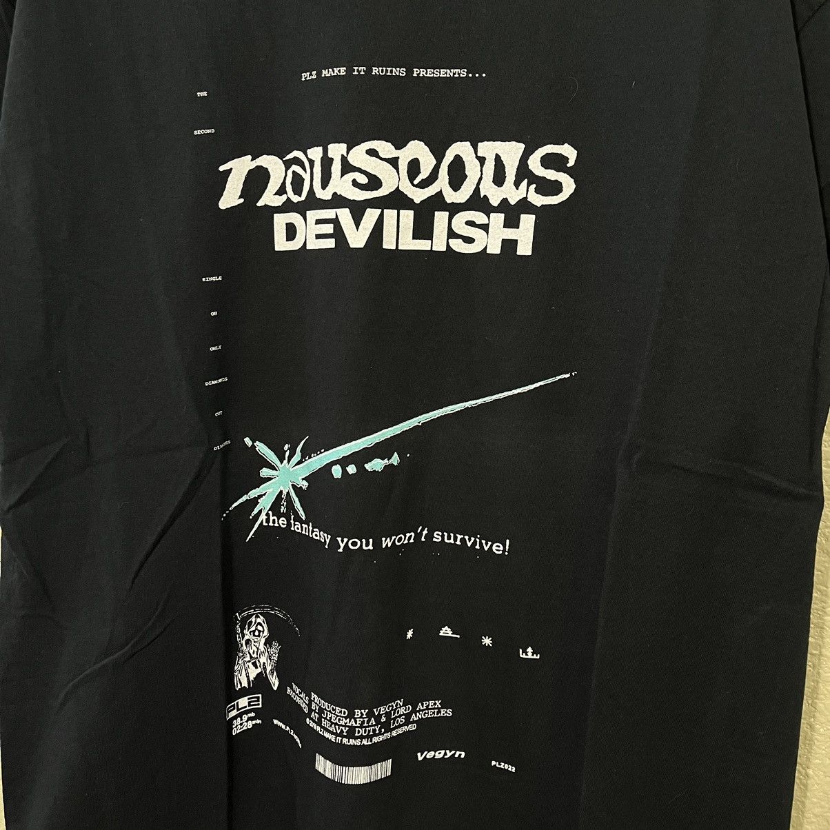 Band Tees Vegyn & Jpegmafia Nauseous T-shirt XL Plz Make it Ruins Size US XL / EU 56 / 4 - 2 Thumbnail