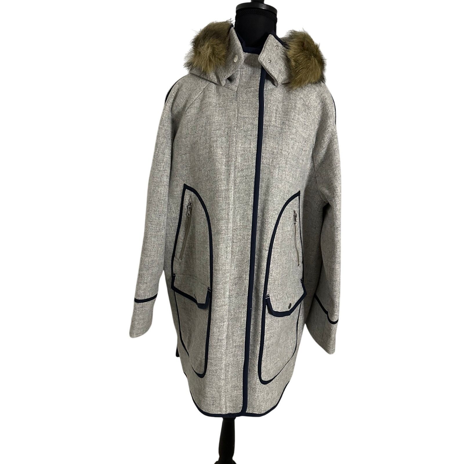 J.Crew J. Crew Petite Summit Parka in Italian Stadium-Cloth Wool Size XL / US 12-14 / IT 48-50 - 5 Thumbnail