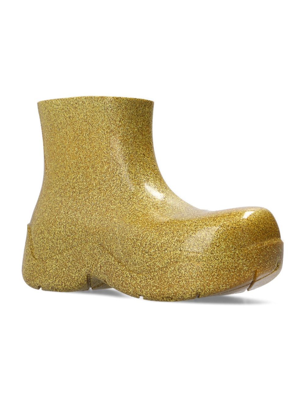 Bottega Veneta BOTTEGA VENETA Puddle gold glitter rubber ankle boots 6 36 q Size US 6 / IT 36 - 1 Thumbnail