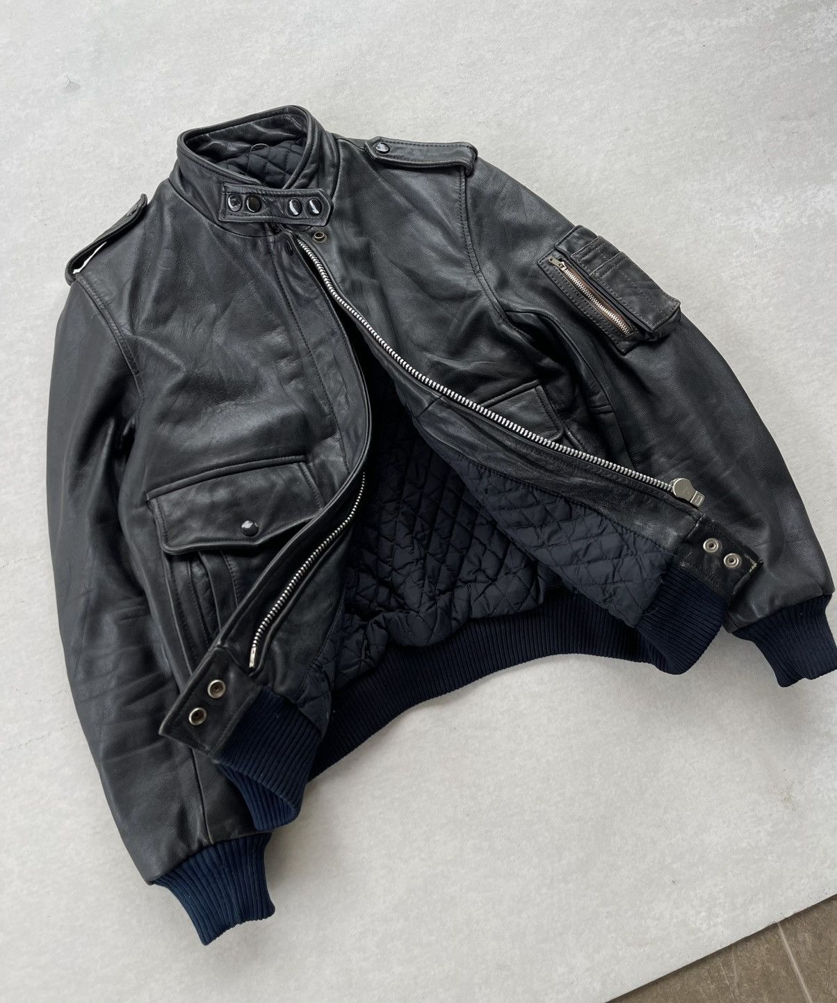 The Real McCoy's 🔥Vintage Us Air Force Genuine Leather Flight Bomber Jacket Size US S / EU 44-46 / 1 - 13 Thumbnail