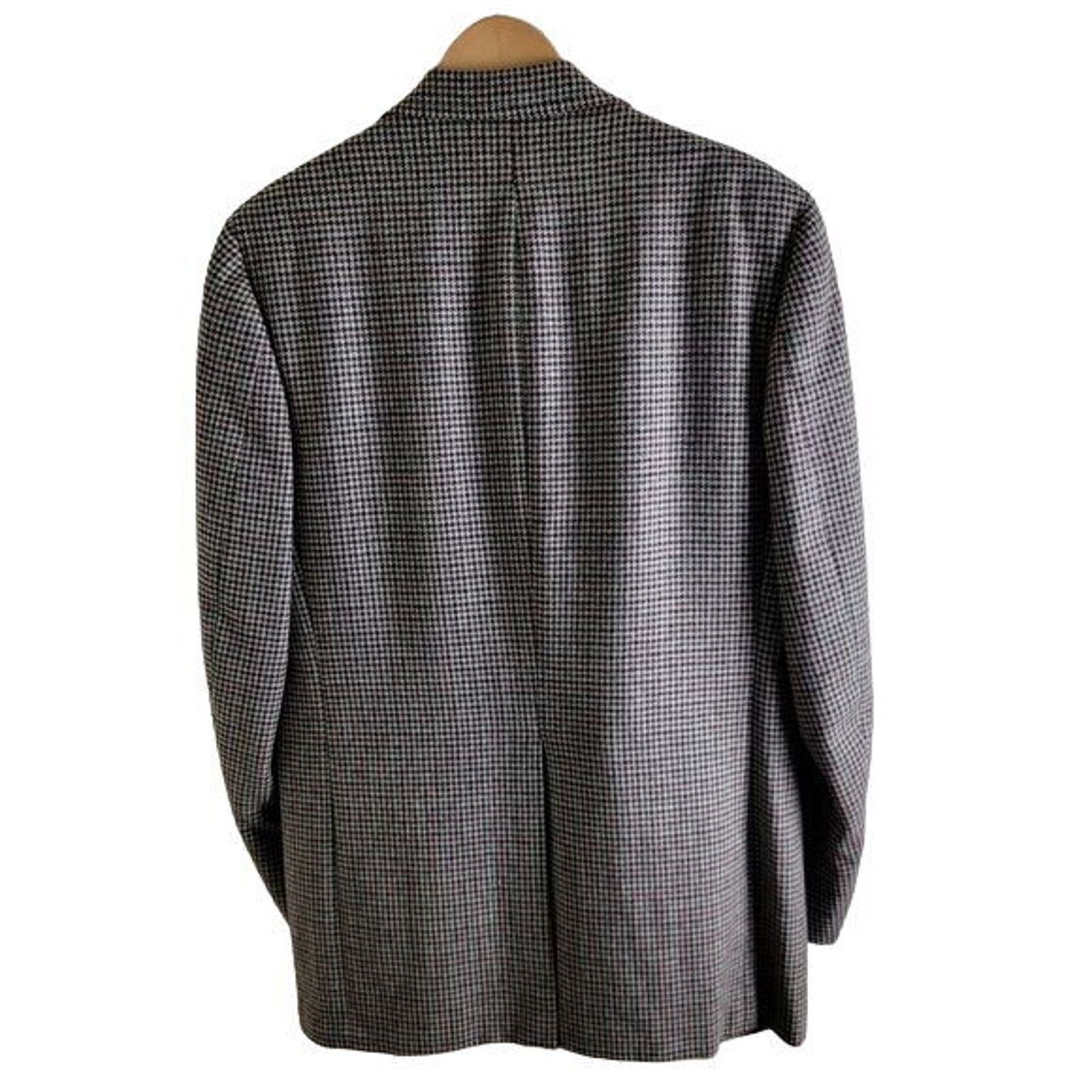 Hart Schaffner Marx Hart Schaffner & Marx Mens 40L Houndstooth Wool Blazer Size 40L - 8 Thumbnail